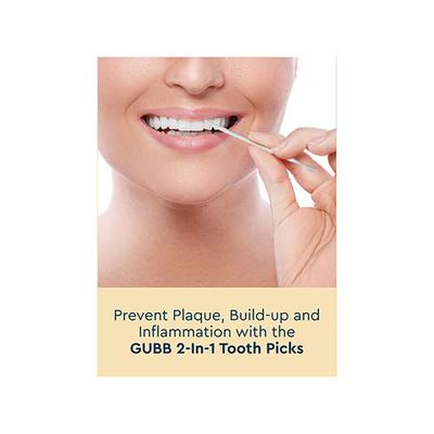 Gubb 2 In 1 Tooth Pick 50S 100G 2's - Floss & Tongue Cleaners