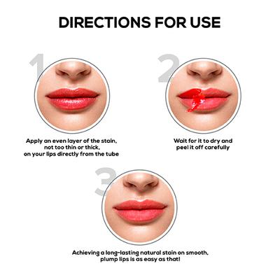 RENEE Lip Peel Off Stain Red Me 15 gm - Lipsticks