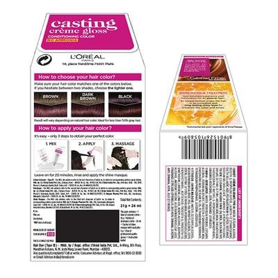 L'Oreal Paris Casting Creme Gloss Small Pack, 316 Burgundy 45 Gm - Crème