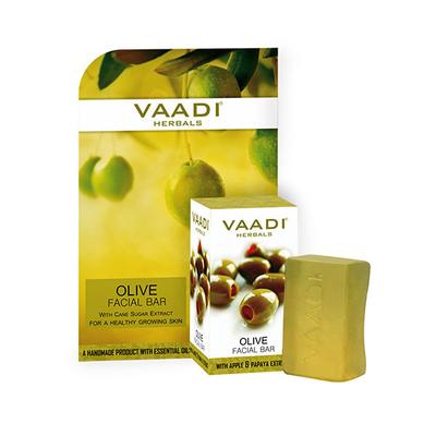 Olive Facial Bar with Cane Sugar Extract 25 gm - Soaps