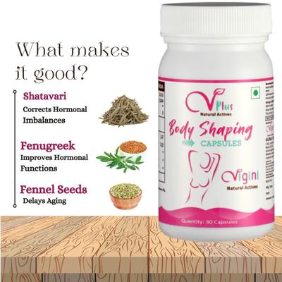 Vigini Body Shaping Capsule 30's + Bust Firming Massage Cream 100 ml - Sexual Healthcare