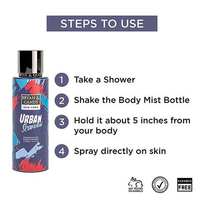 Bryan & Candy Urban Scandal Body Mist 250 ml - Body Mist/Spray