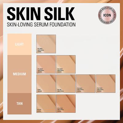 Makeup Revolution Skin Silk Serum Foundationf9.5 NC 23 ml - Foundation