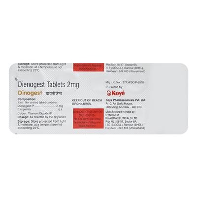 Dinogest 2mg Tablet 10'S - Contraception-Ora