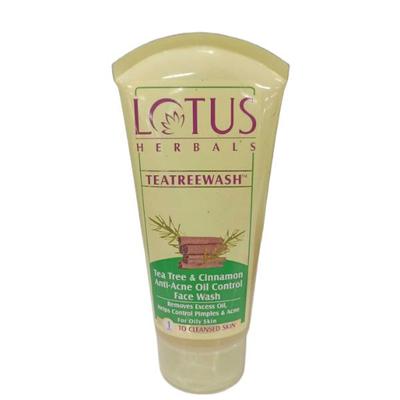Lotus Herbals Teatreewash Tea Tree & Cinnamon Anti-Acne Oil Control Face Wash 150 g - Face Washes