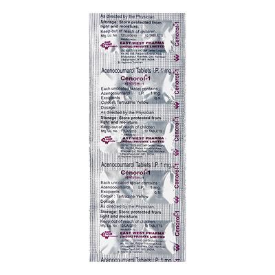 Cenorol 1mg Tablet 10'S - Blood Clot-Ant