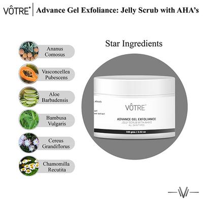 Votre Advance Gel Exfoliance Jelly Scrub 100 gm - Scrubs & Exfoliants