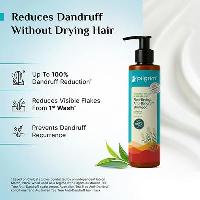 Pilgrim Australian Tea Tree Non-Drying Anti-Dandruff Shampoo 200 ml - Shampoos