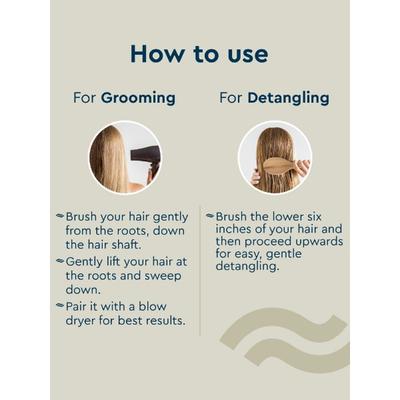 GUBB Oval Brush, Oval Cushion Wooden Hair Brush Broad - Wooden Hues 1's - Hair Brushes