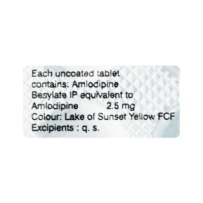 Amlopin 2.5mg Tablet 10'S - Hypertension-Cal