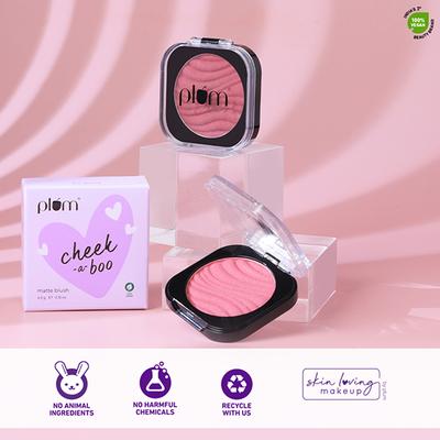 Plum Cheek-A-Boo Matte Blush Highly Pigmented Matte Finish 124- Berry To Slay 4.5 gm - Blushes
