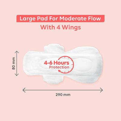 LAIQA Ultra Soft Moderate Flow Day Sanitary Pads for Women- 30L Pads + 2 Pantyliners 32's - Others