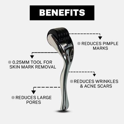 House of Beauty Derma Roller 0.25Mm For Boosting Collagen, Fades Dark Spots & Acne Scars 1's - Derma Rollers