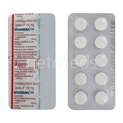Ursomax 150mg Tablet 10'S - Cholelithiasis/Gall Stones
