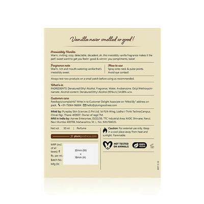 Plum BodyLovin' Vanilla Vibes Eau De Parfum - Long Lasting Warm Vanilla Perfume 50 ml - Women Perfumes (Edt/Edp)