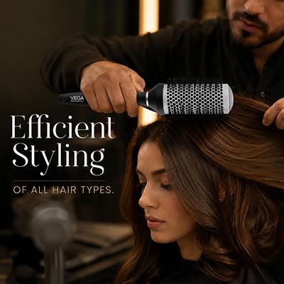 Vega Professional Ceramix Shine Blow Dry Round Hair Brush 53Mm For Men & Women (Vpphb-04) - Hair Brushes