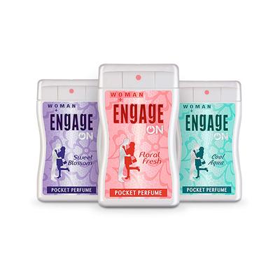 Engage On Woman Pocket Perfume - Cool Aqua 17 ml - Women Perfumes (Edt/Edp)