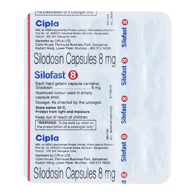 Silofast 8mg Capsule 15'S - Bladder And Prostate Disorders-Dru