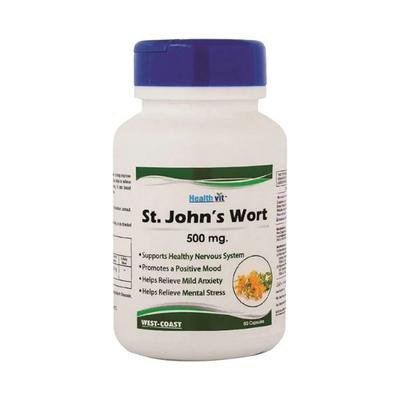 Healthvit St. John's Wort 500mg- Capsules 60's - Digestive Health