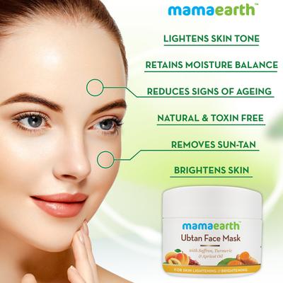 Mamaearth Face Mask Cream - Ubtan 100 ml - Masks & Peels