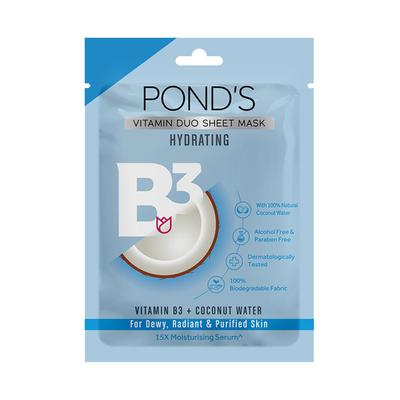 POND'S Hydrating Dewy Radiant Skin, With 100% Natural Coconut Water & Vitamin B3 Sheet Mask 25 ml - Sheet Masks
