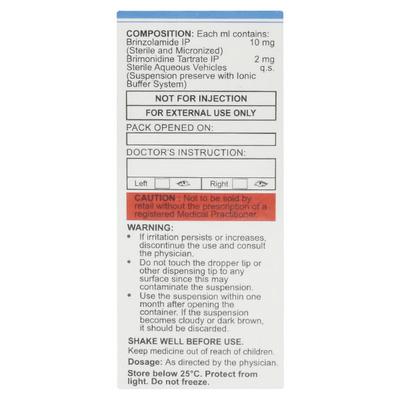 SENTIBRIM BZ Ophthalmic Suspension 5ml - Glaucoma-Ant