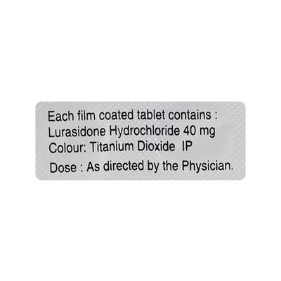 Lurasid 40mg Tablet 10'S - Schizophrenia-Aps