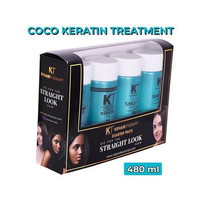 Kehairtherapy Professional Coco Keratin Starter Kit 480 ml - Straight Hair