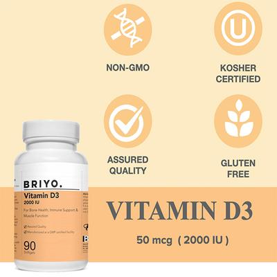 Briyo Vitamin D3 2000 IU Softgel 90's - Multi-Vitamins