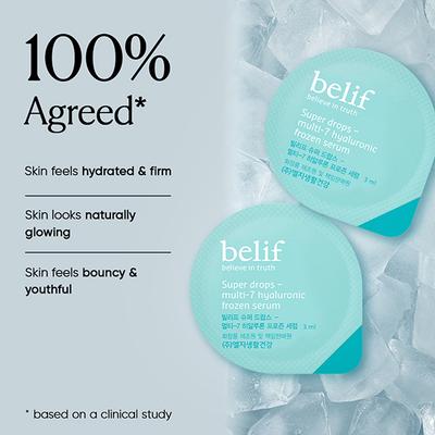 Belif Frozen Vegan Serum-Moisturising Korean Skincare, Tightens Pores Hyaluronic Acid & Peptides 18 ml - Essences