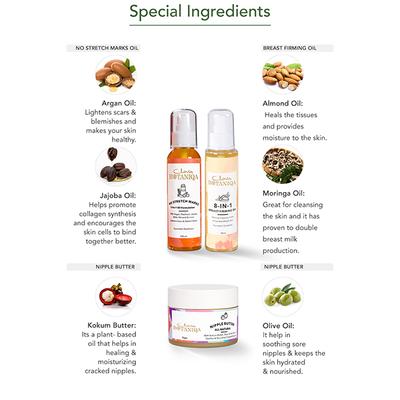 Clovia Botaniqa Nipple Butter,Breast Firming Oil & No Stretch Marks Oil 250 gm - Nipple Cream