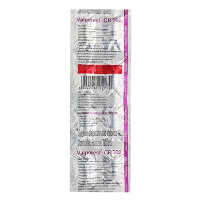 VALPOREST CR 500 Tablet 10's - Epilepsy/Convulsion-Ant