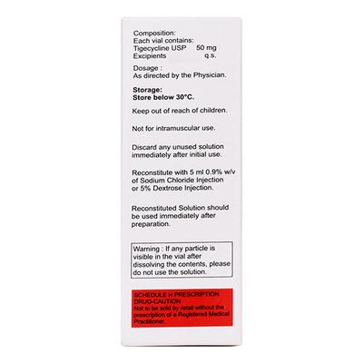 TIGECROSS 50mg Injection 1's - Bacterial Infections-Tet