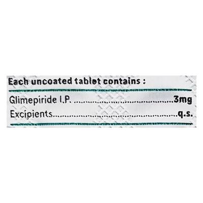 Glimy 3mg Tablet 10'S - Diabetes-Ant