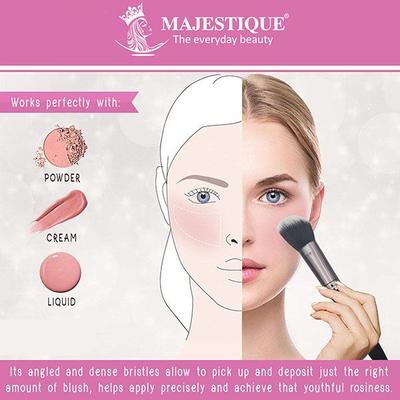 Majestique Slope Powder Brush With Curve Edges Angled Brush 1's - Face Brush