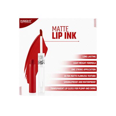 INSIGHT COSMETICS MATTE LIP INK (LG-42)-DISGRACE 6 ml - Liquid Lipsticks