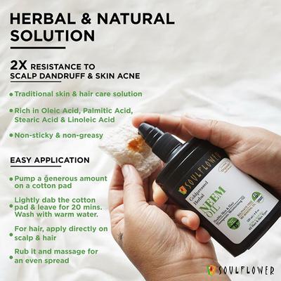 Soulflower Neem Oil 120 ml - Carrier Oils