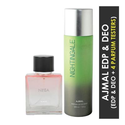 Ajmal Neea EDP For Women & Nightingale High Quality Deodorant For Men & Women Combo Pack Of 2 300 ml - Perfumes (Edt/Edp)