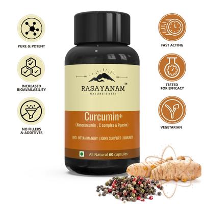Rasayanam Curcumin+ 1500 MG Capsules 60's - Herbal Dietary Supplement