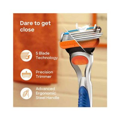 Gillette Fusion Manual Razor For Men For Perfect Shave And Perfect Beard Shape 1's - Razors & Cartridges