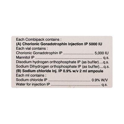 Lupi Hcg 5000IU Injection 1's - Hormonal Therapy-Tro