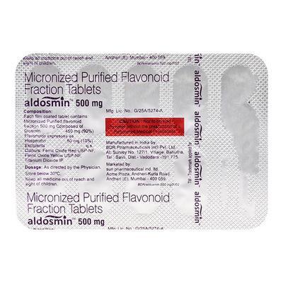 ALDOSMIN 500mg Tablet 10's - Varicose Veins-Phl