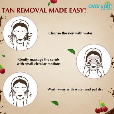 Everyuth Naturals Tan Removal Scrub - Chocolate & Cherry 50 gm - Face Scrubs