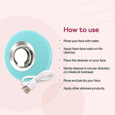 Winston Rechargeable Battery Operated Electric Mini Face Cleanser Deep Facial Cleansing 150 gm - Massagers