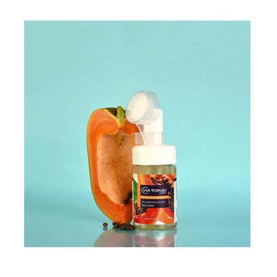 VIA TOKYO ORGANIC Grapeseed Oil & Papaya Foaming Face Wash with Brush, Anti - Blemish & Anti - Marks, No Sulphates, No Paraben 100 ml - Face Wash & Cleansers