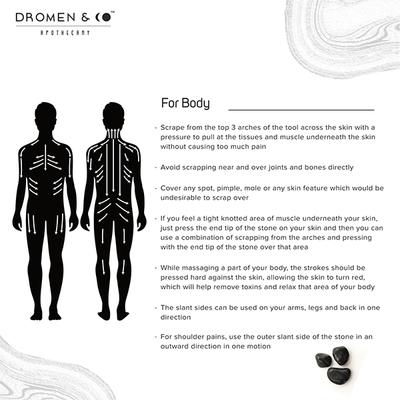 Dromen & Co Black Obsidian Gua Sha Stone for Men 110 gm - Massagers