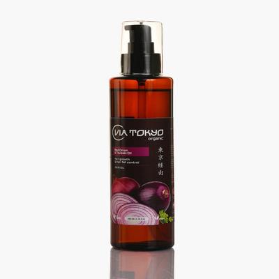 VIA TOKYO ORGANIC Red Onion & Tubaki Hair Oil, Hair Growth & Hair Fall Control, No Sulphates, No Paraben 200 ml - Hair Oils