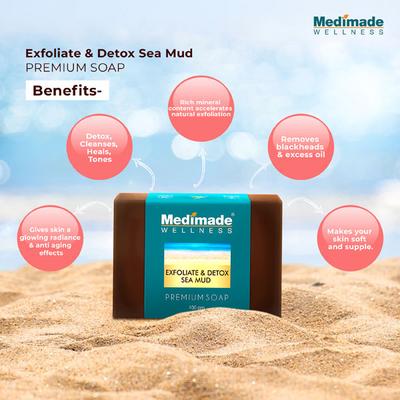 Medimade Exfoliate & Detox Sea Mud Premium Soap (Pack of 3) 1's - Soaps