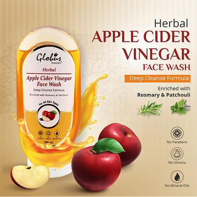 Globus Remedies Apple Cider Vinegar Face Wash for Deep Cleansing 100 ml - Face Washes
