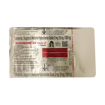 GLUCONORM GS FORTE 2 Tablet 10's - Diabetes-Ant